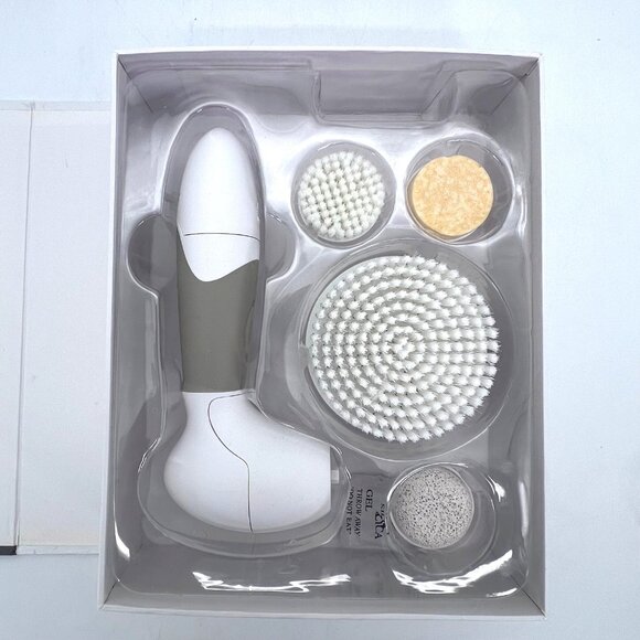 Dermabrush Advanced Skin Cleansing System With 4 Attachments Brush Pumice Sponge - Picture 3 of 11